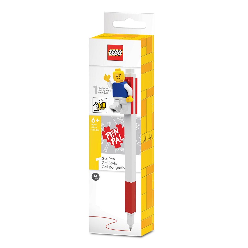 LEGO Gélové pero s minifigúrkou, červené - 1 ks