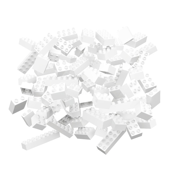 HUBELINO White Building Blocks, 60 pcs