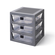 LEGO 3-Drawer Storage Rack - Dark Grey