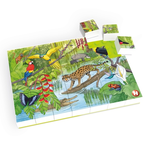 HUBELINO Puzzle-Zvířata v pralese