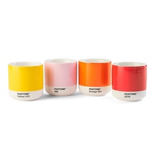 PANTONE Cortado Thermo Cup 4Pack - orange, red, yellow, pink