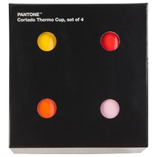 PANTONE Cortado Thermo Cup 4Pack - orange, red, yellow, pink