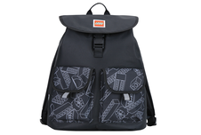 LEGO Tribini HAPPY backpack LARGE - Black/Grey