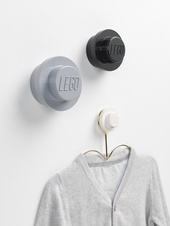 LEGO  vešiak na stenu, 3 ks - biela, čierna, šedá