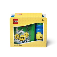 LEGO ICONIC Boy desiatový set (fľaša a box) - modrá/zelená