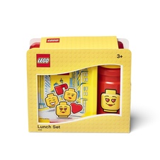 LEGO ICONIC Girl desiatový set (fľaša a box) - žltá/červená