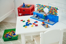 LEGO ICONIC herná a zberateľská skrinka - červená