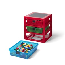 LEGO 3-Drawer Storage Rack - Red