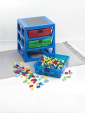 LEGO 3-Drawer Storage Rack - Blue