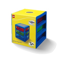 LEGO organizér s tromi zásuvkami - modrá