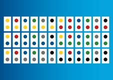 HUBELINO Rainbow Dominos & Match Four
