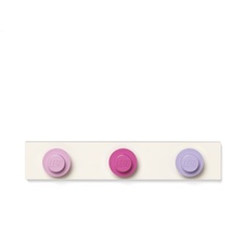 LEGO nástenný vešiak - svetlo ružová, tmavo ružová, fialová