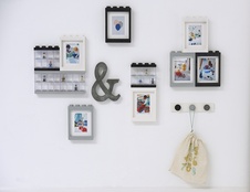 LEGO Wall Hanger Rack - Black, Grey, Dark grey