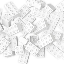 HUBELINO White Building Blocks, 60 pcs