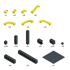 HUBELINO Pi Marble Run Set M (99 pcs)