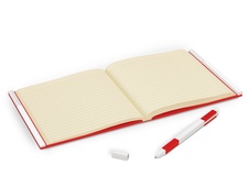 LEGO Zápisník s gélovým perom ako klipom - červený