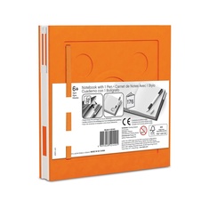 LEGO 2.0 Locking Notebook with Gel Pen - Orange