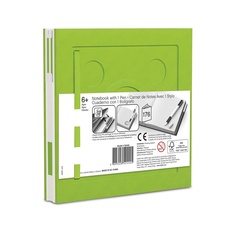 LEGO 2.0 Locking Notebook with Gel Pen - Lime