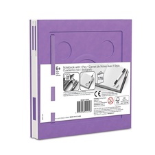 LEGO 2.0 Locking Notebook with Gel Pen - Lavender