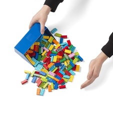 LEGO neberačka na kocky - červená/modrá, set 2 ks