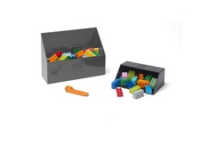 LEGO neberačka na kocky - šedá/čierna, set 2 ks