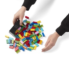 LEGO neberačka na kocky - šedá/čierna, set 2 ks