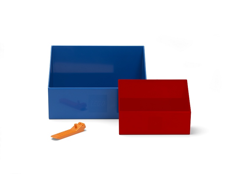 LEGO neberačka na kocky - červená/modrá, set 2 ks