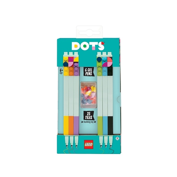 LEGO DOTS Gélové perá, mix farieb - 6 ks