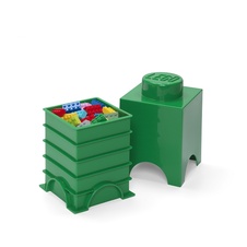 LEGO úložný box 1 - tmavo zelená