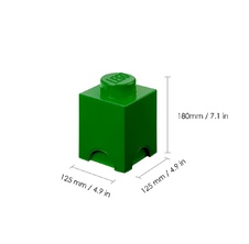 LEGO úložný box 1 - tmavo zelená