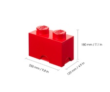 LEGO úložný box 2 - červená