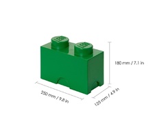 LEGO úložný box 2 - tmavo zelená