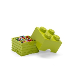 LEGO Storage Brick 4 - Bright Yellow Green