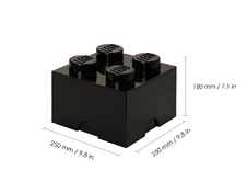 LEGO Storage Brick 4 - Black