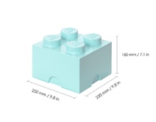 LEGO Storage Brick 4 - Aqua