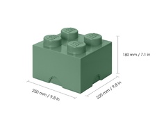 LEGO Storage Brick 4 - Snad Green