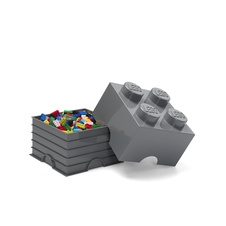 LEGO úložný box 4 - tmavo šedá