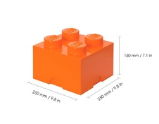 LEGO úložný box 4 - oranžová