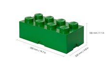 LEGO úložný box 8 - tmavo zelená