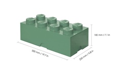 LEGO úložný box 8 - army zelená