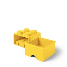 LEGO úložný box 4 so zásuvkou - žltá