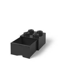 LEGO úložný box 4 so zásuvkou - čierna