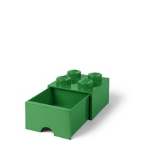 LEGO úložný box 4 so zásuvkou - tmavo zelená