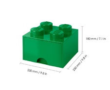 LEGO Brick Drawer 4 - Dark Green