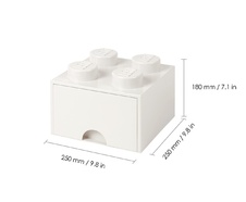 LEGO Brick Drawer 4 - White