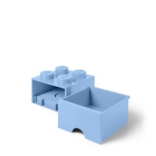 LEGO úložný box 4 so zásuvkou - svetlo modrá