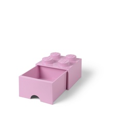 LEGO úložný box 4 so zásuvkou - svetlo ružová