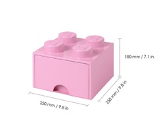 LEGO úložný box 4 s šuplíkem - světle růžová - 40051738_4.jpg