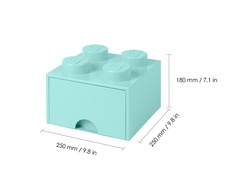 LEGO Brick Drawer 4 - Aqua