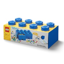 LEGO úložný box 8 so zásuvkou - modrá
